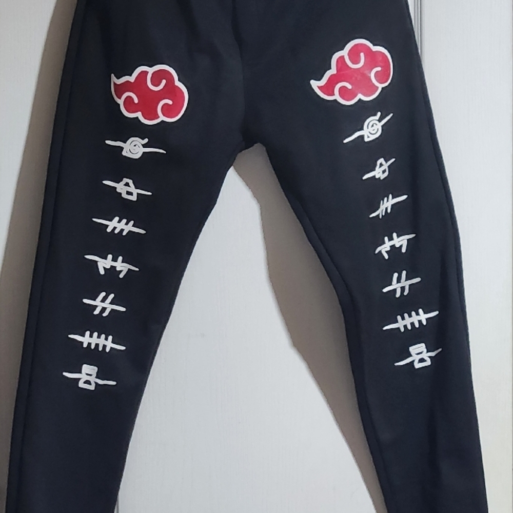 Black Kids Bottoms with Red and White Design